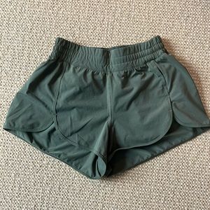 Green lululemon shorts
